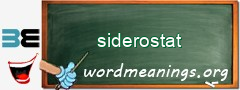 WordMeaning blackboard for siderostat